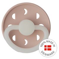 FRIGG Silicone Glow in the Dark Moon Pacifier - Blush - Size 2
